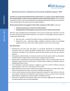 World Economic Outlook and Financial Stability Report: IMF  s ic