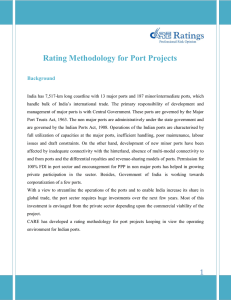 Rating Methodology for Port Projects Background
