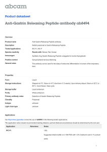 Anti-Gastrin Releasing Peptide antibody ab8494 Product datasheet Overview Product name
