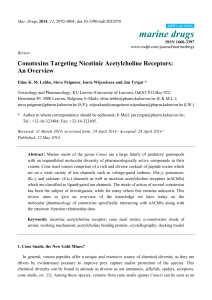 marine drugs  Conotoxins Targeting Nicotinic Acetylcholine Receptors: An Overview