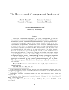 The Macroeconomic Consequences of Remittances