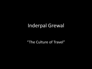 Inderpal Grewal “The Culture of Travel”