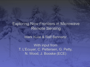 Exploring New Frontiers in Microwave Remote Sensing