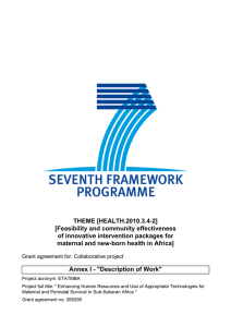 THEME [HEALTH.2010.3.4-2] [Feasibility and community effectiveness of innovative intervention packages for