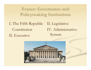 France: Governance and Policymaking Institutions