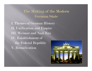 I   Th f  G Hi I. Themes of German History