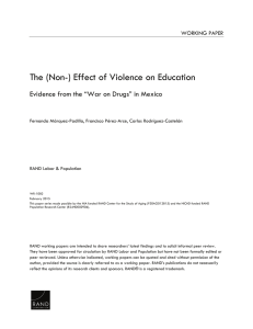 The (Non-) Effect of Violence on Education WORKING PAPER