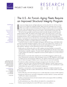 I The U.S. Air Force’s Aging Fleets Require