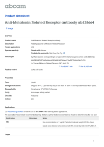 Anti-Melatonin Related Receptor antibody ab128664 Product datasheet 1 Image