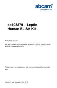 ab108879 – Leptin Human ELISA Kit