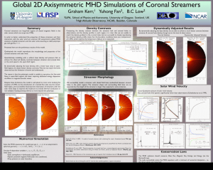 Global 2D Axisymmetric MHD Simulations of Coronal Streamers Graham Kerr, Yuhong Fan