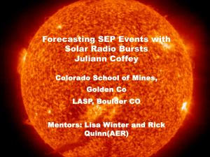 Forecasting SEP Events with Solar Radio Forecasting SEP Events with Bursts