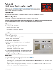 Activity #2 [Adult] 1. Introduction 2. Science Objectives