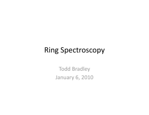 Ring Spectroscopy  Todd Bradley  January 6, 2010 
