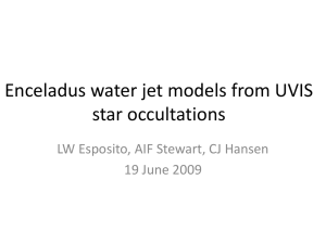 Enceladus water jet models from UVIS star occultations 19 June 2009