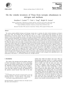 On the volatile inventory of Titan from isotopic abundances in