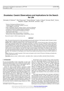 Enceladus: Cassini Observations and Implications for the Search for Life