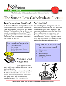 Skinny The on Low Carbohydrate Diets