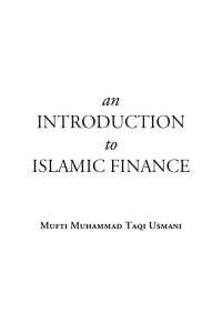 an to Introduction Islamic Finance