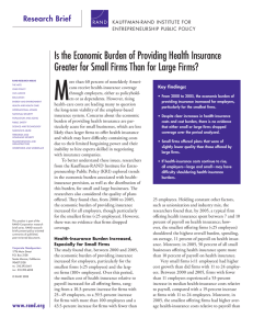 M Is the Economic Burden of Providing Health Insurance Research Brief