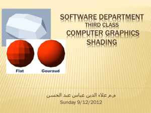 SOFTWARE DEPARTMENT  COMPUTER GRAPHICS SHADING
