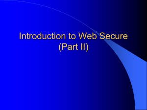 Introduction to Web Secure (Part II)