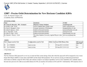12887 - Precise Orbit Determination for New Horizons Candidate KBOs