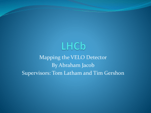 Mapping the VELO Detector By Abraham Jacob