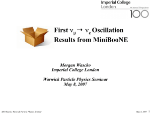 First Oscillation Results from MiniBooNE → ν