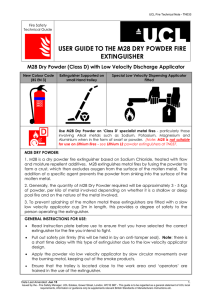USER GUIDE TO THE M28 DRY POWDER FIRE EXTINGUISHER
