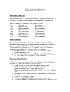 Meeting Notes – 10/19/00 at NWCC  PNWCG Aviation Working Team