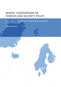 NORDIC COOPERATION ON FOREIGN AND SECURITY POLICY