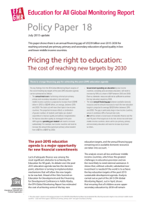 Policy Paper Education for All Global Monitoring Report