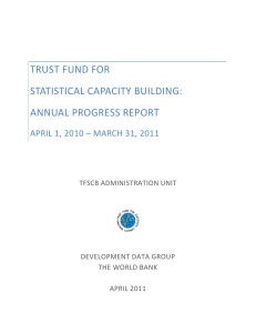 TRUST FUND FOR STATISTICAL CAPACITY BUILDING: ANNUAL PROGRESS REPORT