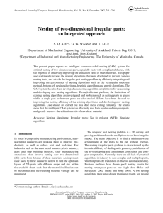 Nesting of two-dimensional irregular parts: an integrated approach