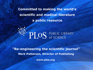 Committed to making the world’s scientific and medical literature a public resource
