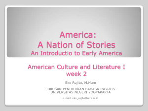America: A Nation of Stories An Introductio to Early America