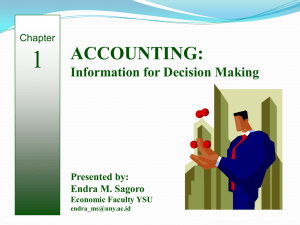 1 ACCOUNTING: Information for Decision Making Chapter