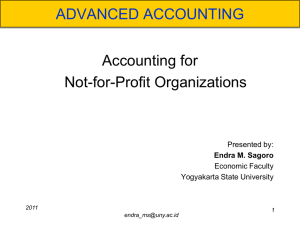 ADVANCED ACCOUNTING Accounting for Not-for-Profit Organizations Presented by: