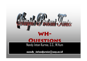 WH- Questions Nandy Intan Kurnia, S.S., M.Hum
