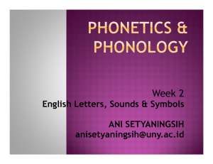 Week 2 English Letters, Sounds &amp; Symbols ANI SETYANINGSIH