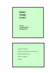 PERT TIME/ COST