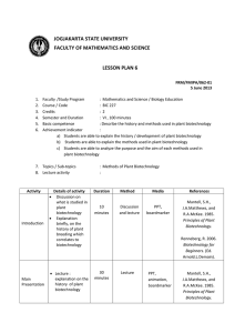 JOGJAKARTA STATE UNIVERSITY FACULTY OF MATHEMATICS AND SCIENCE LESSON PLAN 6