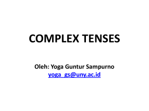 COMPLEX TENSES Oleh: Yoga Guntur Sampurno