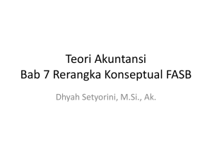 Teori Akuntansi Bab 7 Rerangka Konseptual FASB Dhyah Setyorini, M.Si., Ak.