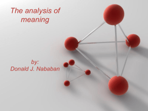 The analysis of meaning  by:
