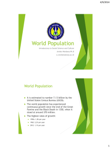 World Population 4/9/2014