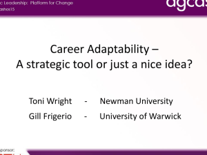 Career Adaptability – A strategic tool or just a nice idea?