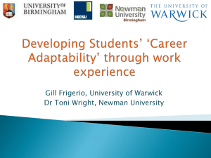 Gill Frigerio, University of Warwick Dr Toni Wright, Newman University