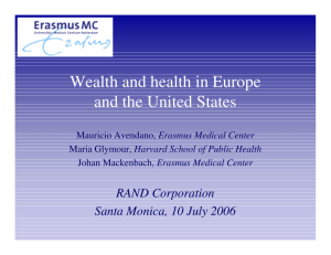 Wealth and health in Europe and the United States RAND Corporation